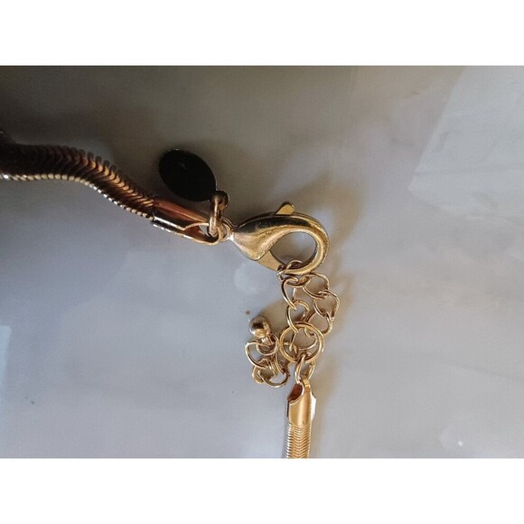 Express Gold Plated Multi Tier Bib Statement Necklace - Picture 6 of 8